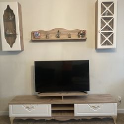 4 Pieces TV Stand Entertainment Center