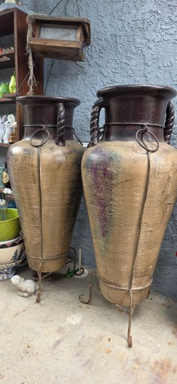 Tall Terracota vases
