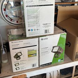 3 LED Security Floodlights
