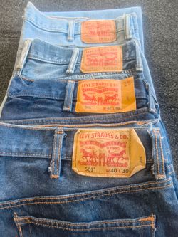 Men's Levi's and other denim jeans