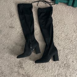 Size 9.5 Kelly & Katie Black Thigh High Boots 