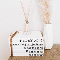 Personalized Handmade Farmhouse Book Stack Decor