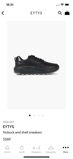 Eytys Black Sneakers, Size EUR37/US7