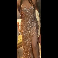 Rose Gold Prom Dress Size 3