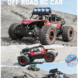Brand New! BEZGAR TB141 RC Cars-1:14 Scale Remote Control Car, 2WD High Speed 20 Km/h All Terrains Electric Toy Off Road RC Car Vehicle Truck Crawler 