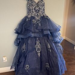 Blue Quinceniera Dress 
