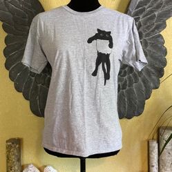 Go Hard Or Go Home Cat Pocket Tee Shirt
