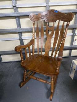 Solid Oak Rocking Chair