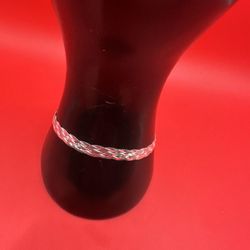 925 Silver Hollow Out Mesh Chain Bracelet Simple Style Italian Hand Chain Jewelry Decoration