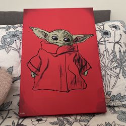 Baby Yoda Painting