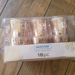 David Tutera Glass Votives with Spot Plating