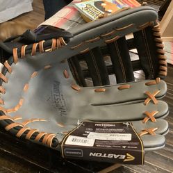 Easton Professional softball glove model 14” glove.  Brand new, rht designed with a wide heel and deep pocket, adjustable wrist for perfect fit. Color