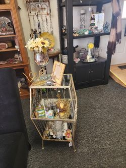 glass table/ nightstands 