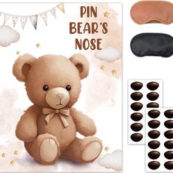 Pin The Nose On The Bear Party Game 