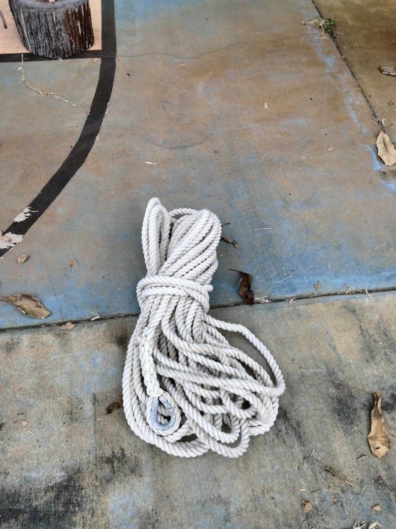 Approximately 140 Ft Of 5/8 Anchor Rope With Shackle