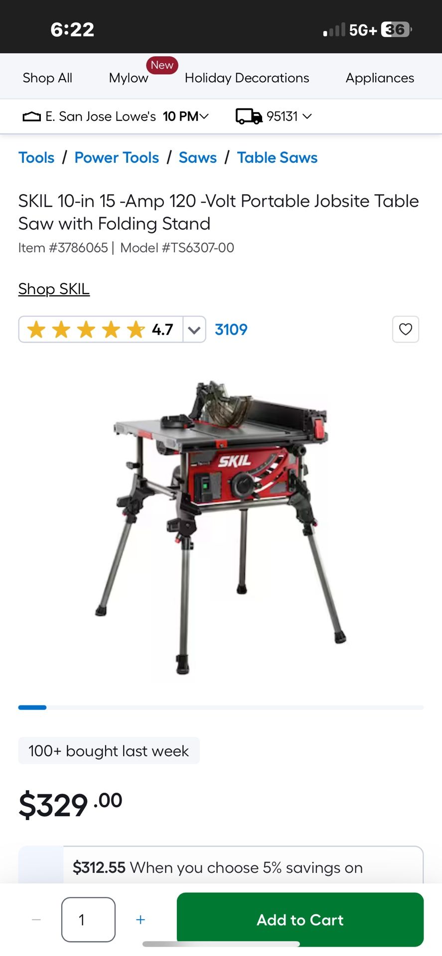 New Portable Table Saw