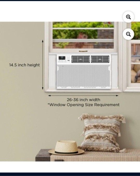 TLC10,000 BTU Smart Window Air Conditioner, Fan & Dehumidifier, 450 Sq. Ft., Remote Control, Works w