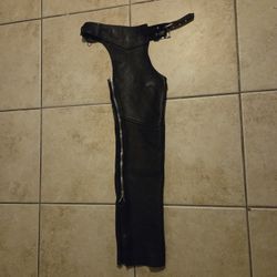 NEW US MADE MEN'S LEATHER MOTORCYCLE  CHAPS
