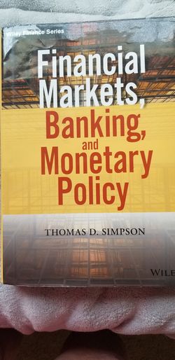 Financial markets banking and monetary policy