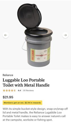 Luggable Loo Portable Camping Toilet (never used) - with Free Sleeping Bag 