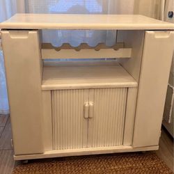 Rolling Wood Cabinet