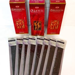 ❤️ Hem Incense Love And Passion Scented & Incense Holders Bundle - 3 Boxes Of Incense 120 Incense Per Box - 8  Incense Holders Valentines Incense ❤️
