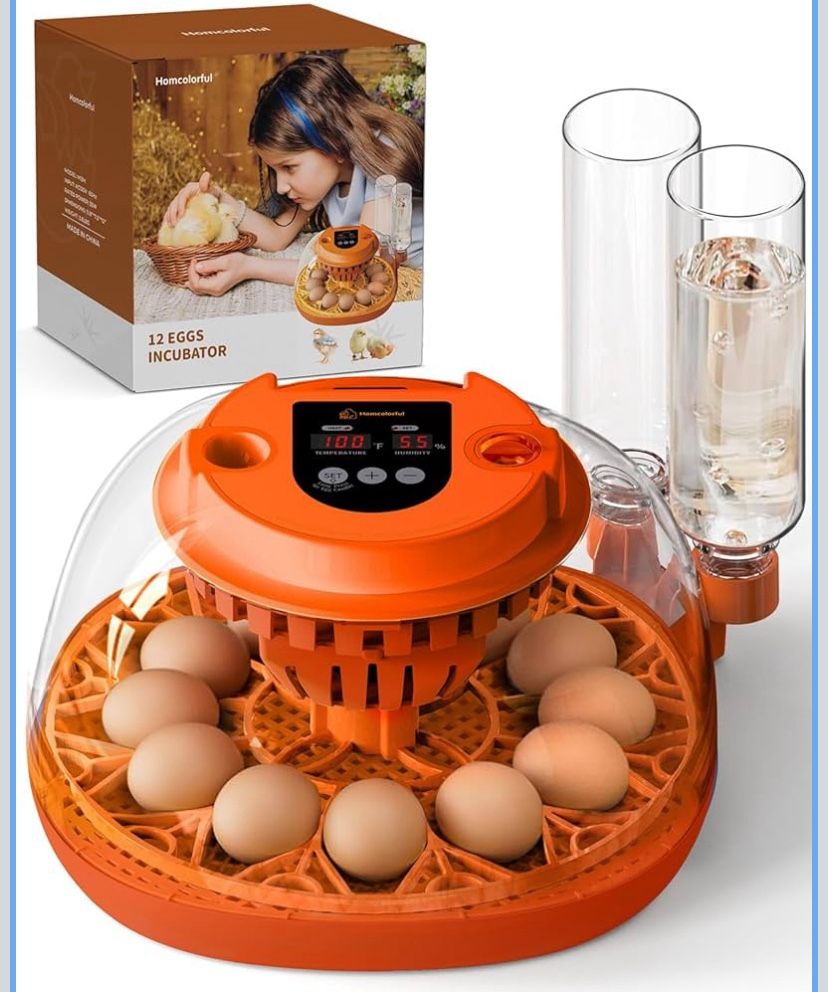 12 Egg Incubator with Automatic Turning