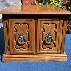 French Regency Style 25" Square Accent Storage End Table