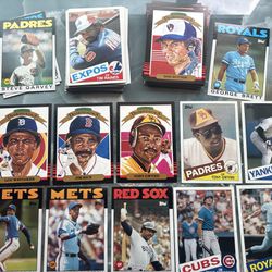 5x7 Baseball Cards 1984, 85, 86 Tony Gwynn , Etc… About 100 Cards 