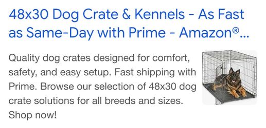 Cage used dog 48x30 extra large
