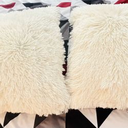 Fur Cushion Throw Pillows (pack of 2)