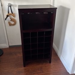 Wine Rack Red/Brown 20 Bottle Capacity+glasses
