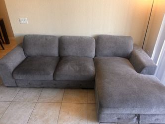Grey Sectional With Storage