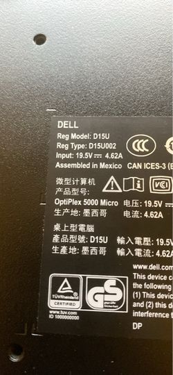 Dell OptiPlex 5000 Micro Desktop