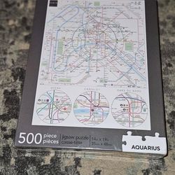 Aquarius Puzzle Paris Metro 500pc 14"x19" Brand New & Factory Sealed!!