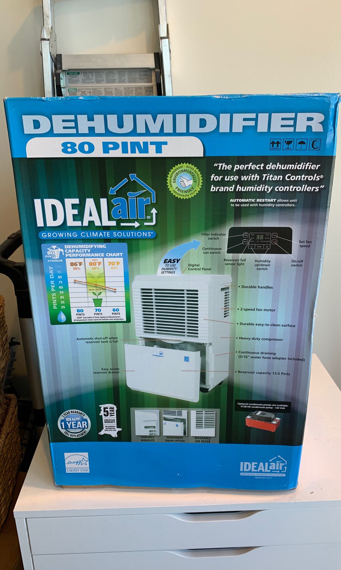 Ideal Air 80 pint Dehumidifier