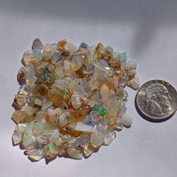 30pcs. Natural Ethiopian FIRE OPAL ROUGH POLISHED STONES 