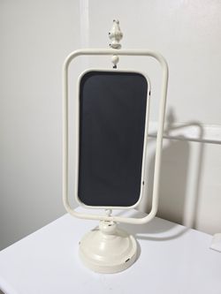 White swivel chalk board