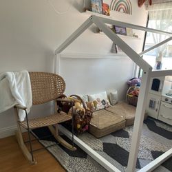 IKEA Boho Cane Rocking Chair 