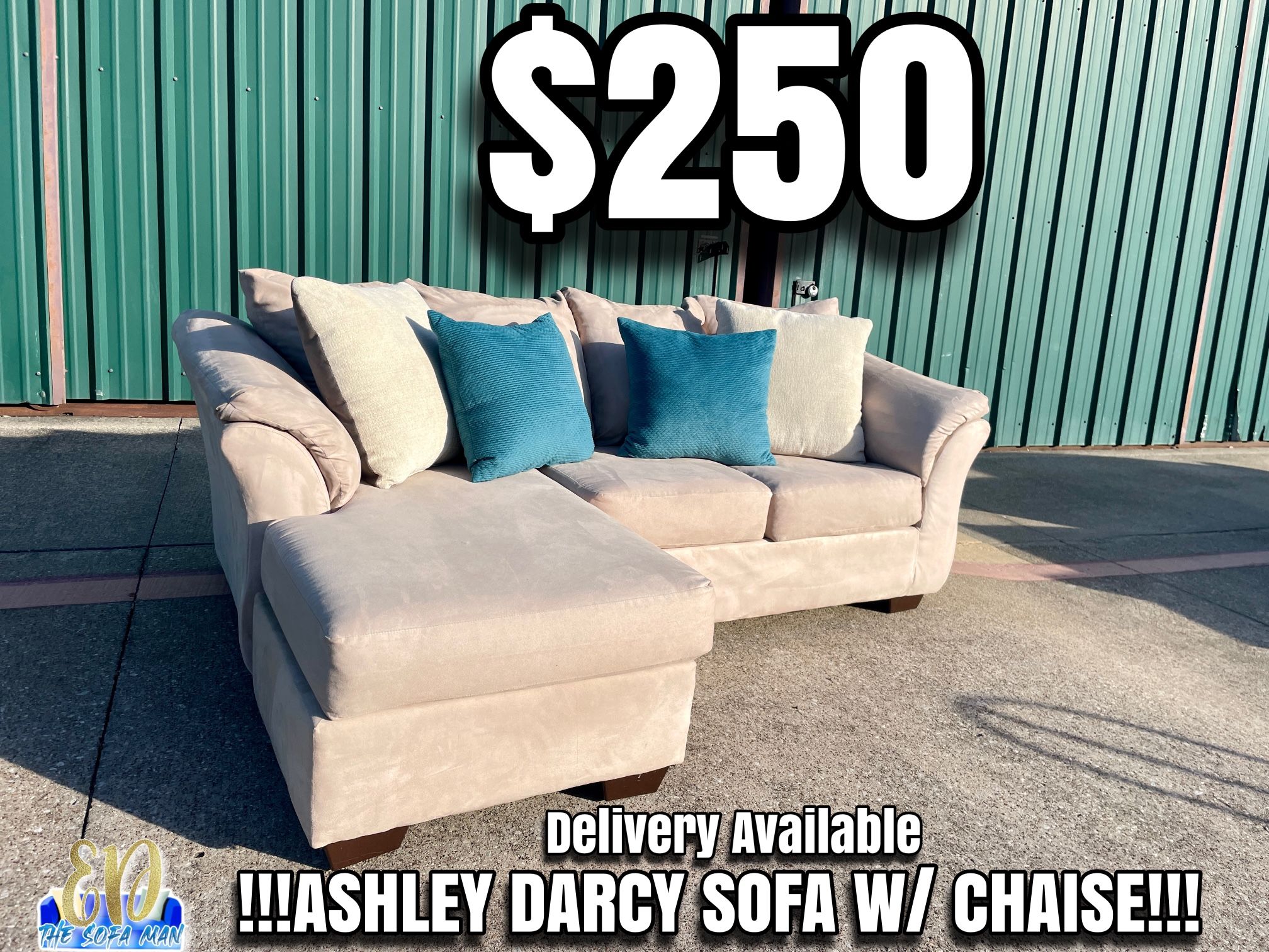 (Delivery Available)!!!ASHLEY DARCY SOFA W/ CHAISE!!!
