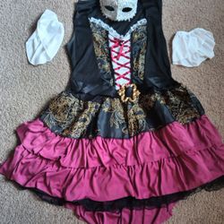 Halloween Pirate Costume With Hand Made Mask