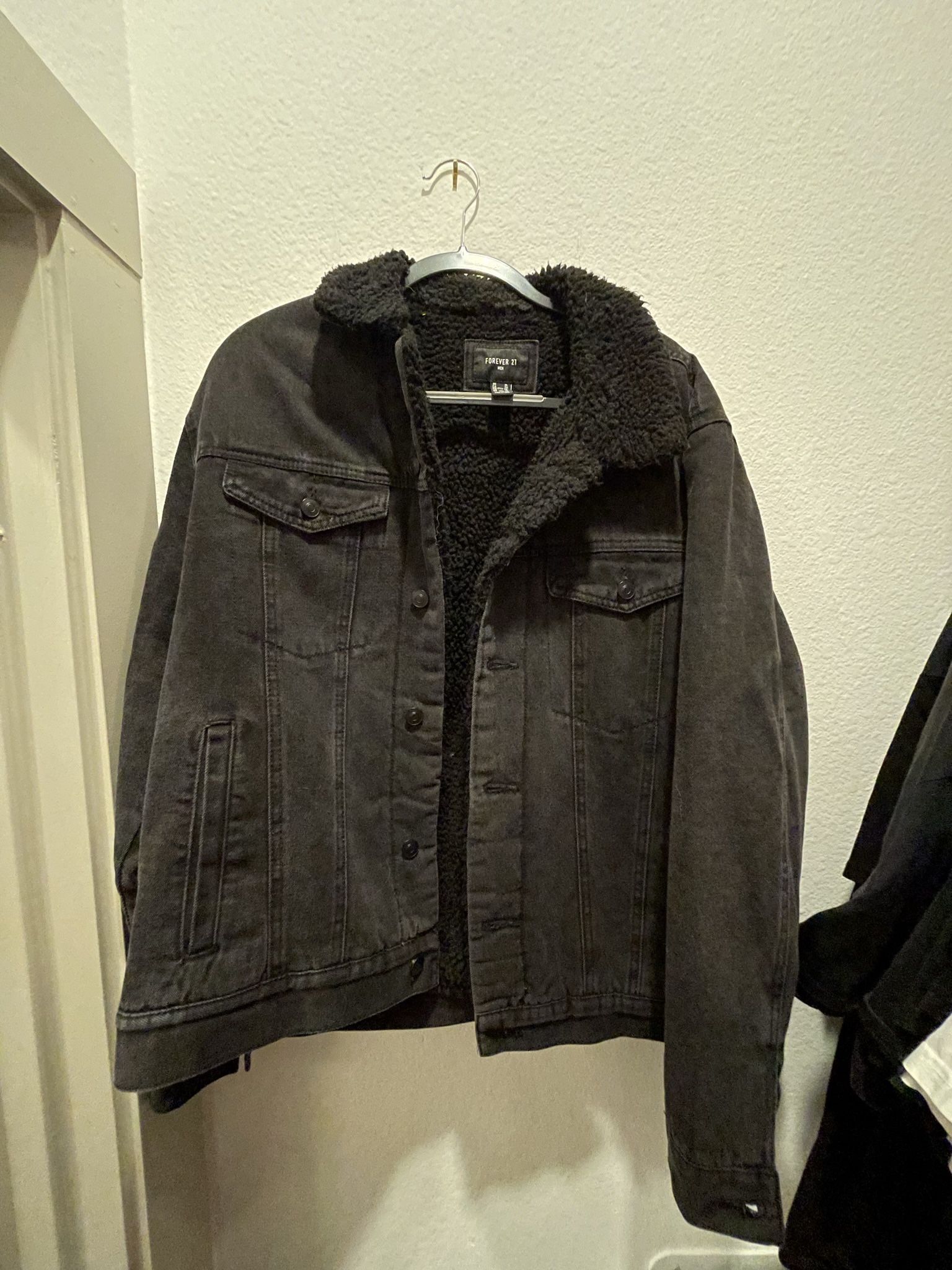 Black Denim Jacket Size XL