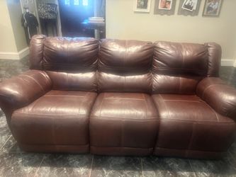 3 piece leather reclining couches.