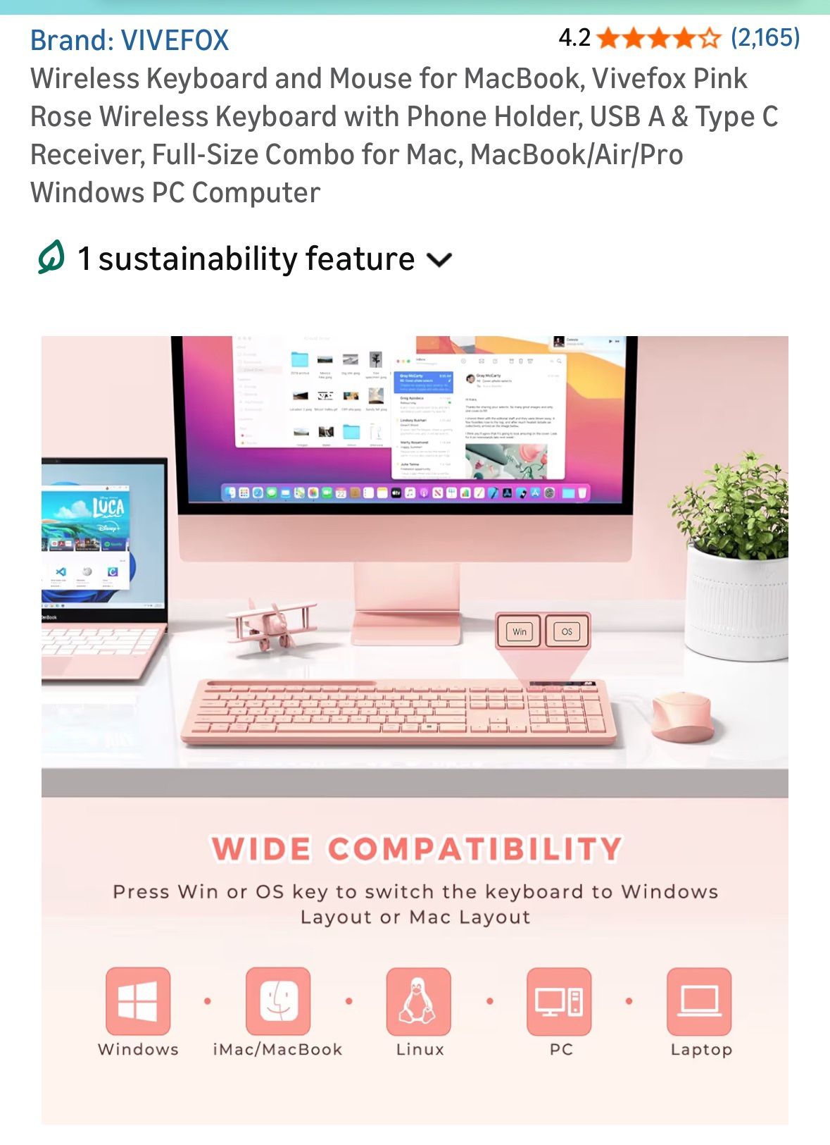 Wireless Keyboard and Mouse For Mac 