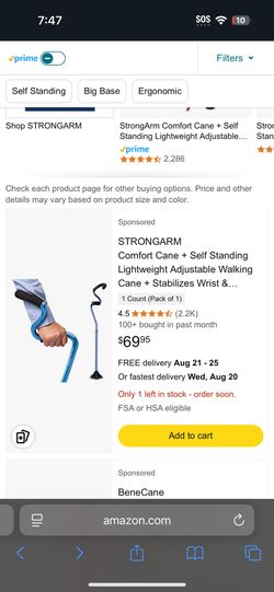 StrongArm Comfort Cane