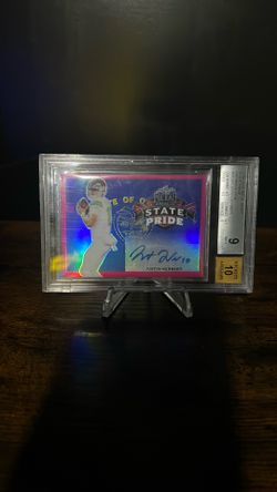 Justin Herbert ROOKIE AUTO 2020 Leaf Metal Draft State Pride Auto /20