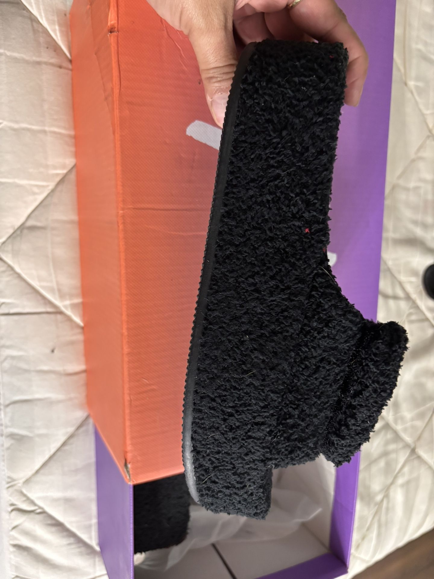 Fluffy Velcro  Inch High Platforms 