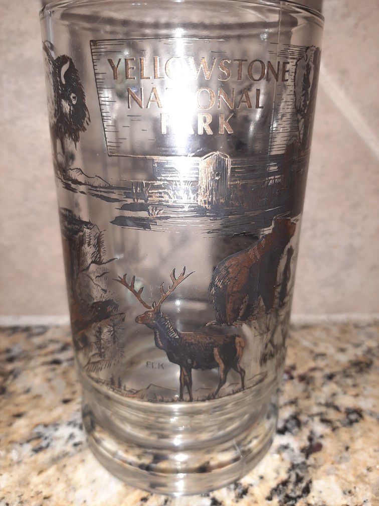 Collectible Vintage Yellowstone National Park Glass Mug
