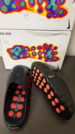NIKE MIND 001 BLACK CHROME SLIDES (Brand New)