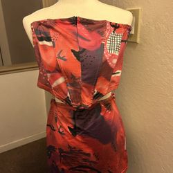 2pc Corset And Mini Skirt Set 